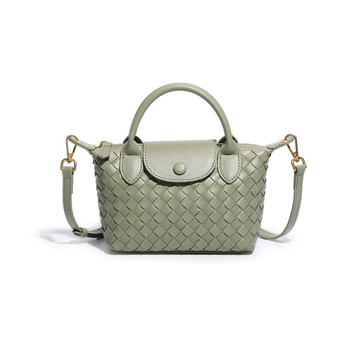 Light Green Woven Shoulder Bag - Stylish Dumpling Bag, Simple and Versatile Crossbody for Women - Main Image