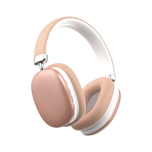 Pink Wireless Bluetooth Headphones - Over-Ear, Deep Bass, Foldable, Long Battery Life - Main Image