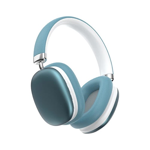 Blue Wireless Bluetooth Headphones - Over-Ear, Deep Bass, Foldable, Long Battery Life - Main Image