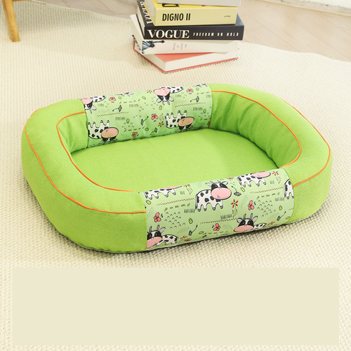 Size S Green Cozy Pet Bed for Small Dogs and Cats - Durable & Chew-Resistant Nest for All Seasons - Main Image