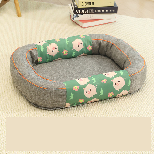 Size M Grey Cozy Pet Bed for Small Dogs and Cats - Durable & Chew-Resistant Nest for All Seasons - Main Image