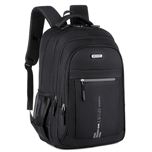 Black Large Capacity Business Backpack for Men and Women - Waterproof Laptop School Bag with Breathable Design - Main Image