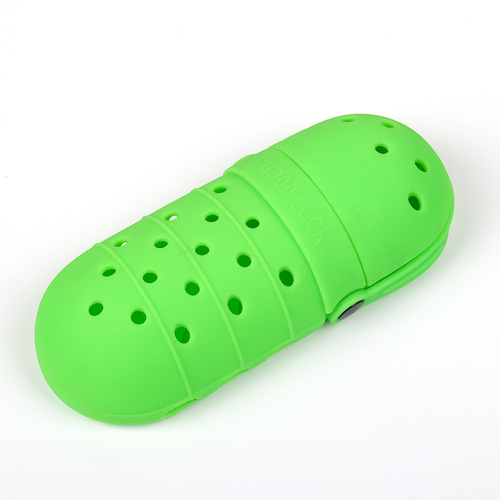 2 Pcs Green Portable Makeup Brush Holder - Silicone Cosmetic Organizer with 21 Slots, Washable, 20x8x5cm, 170g(makeup brush not included) - Main Image