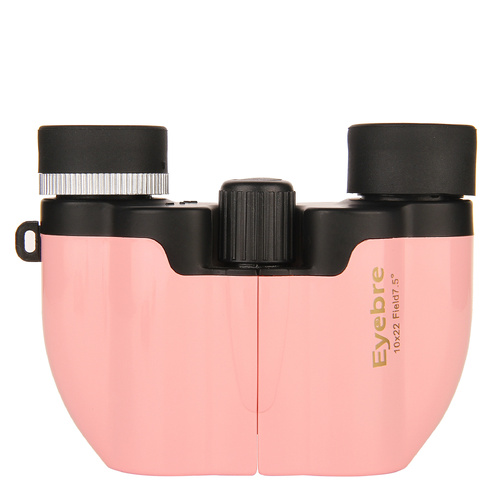 Pink 10x22 Compact Binoculars for Adults - High Definition Lightweight Telescope for Hiking, Travel, and Concerts - Main Image