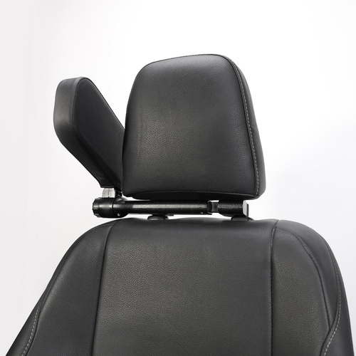 Black Car Side Headrest Pillow for Travel - Adjustable Neck Support Cushion for Rear Seat Comfort and Safety - Main Image