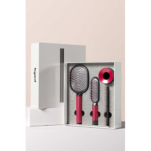 Red 4-Piece Set Women's Air Cushion Comb for Long Hair Anti-Static Detangling Massage Scalp Comb Portable Fluffy Styling Brush - Main Image