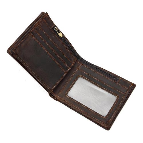 Dark Brown Men's Vintage Wallet Multi-Card Slots Large Capacity Coin Purse Casual Clutch Bag for Everyday Use - Main Image