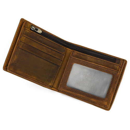 Brown Men's Vintage Wallet Multi-Card Slots Large Capacity Coin Purse Casual Clutch Bag for Everyday Use - Main Image