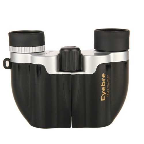 Black 10x22 Compact Binoculars - High-Magnification Multi-Color Portable Telescope for Hiking, Travel & Concerts - Main Image