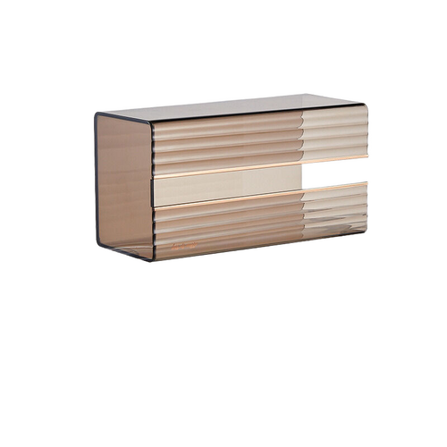Transparent black light luxury tissue box, single pack 21cm*11.1cm*9.1cm - Main Image