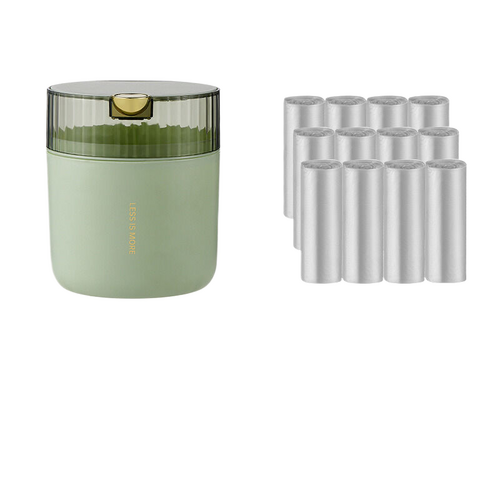 Light cedar green desktop garbage bin (standard 12 roll garbage bag) 14cm * 15cm (including button) * 16cm - Main Image
