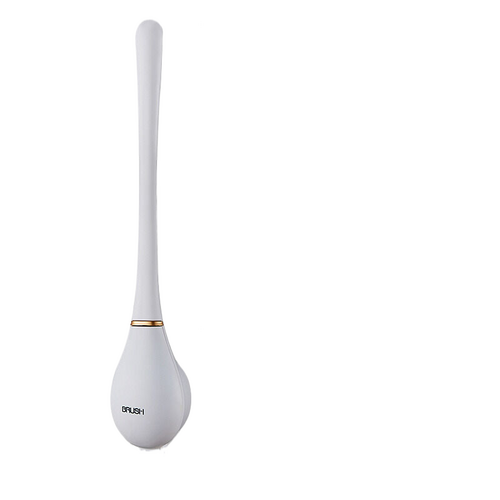 White baseball-shaped toilet brush 8cm * 42.5cm - Main Image