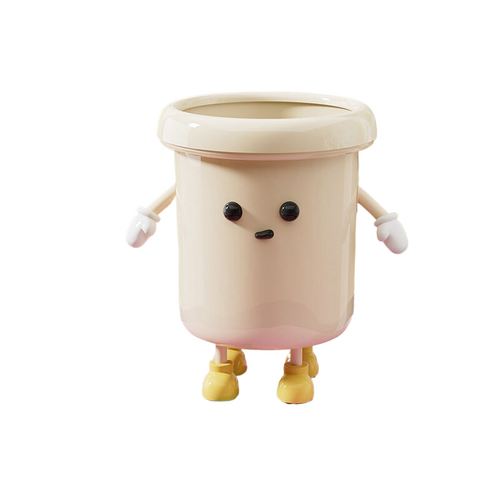 Mushroom-Shaped Trash Can-14L, 2 hands 4 feet + eyes - Main Image