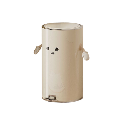 Round Trash Can Silver-Plated, 20L, 2 hands + eyes (large size) - Main Image