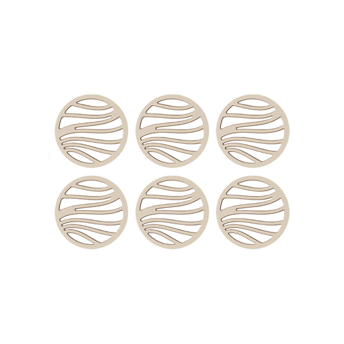 6 pieces of double-layer bowl and dish anti slip circular insulation pad (without bracket) - Main Image