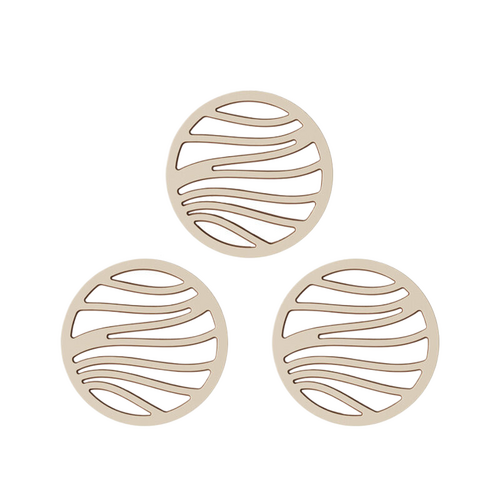 3 pieces of double-layer bowl and dish anti slip circular insulation pad (without bracket) - Main Image