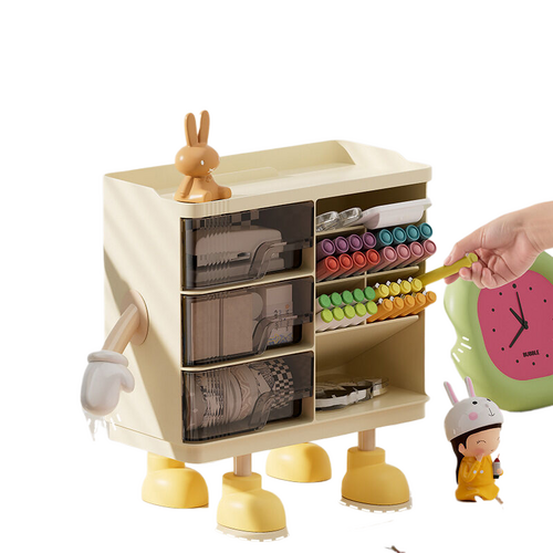 Desktop stationery storage box with 2 hands and 4 legs (large size) - Main Image