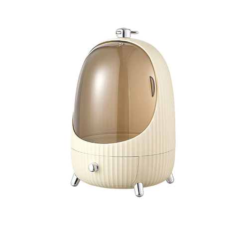 Egg shaped makeup organizer (extra large) cream white 24.8 * 38cm - Main Image