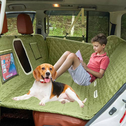 Support board pet car pad green beige 137 * 164cm - Main Image