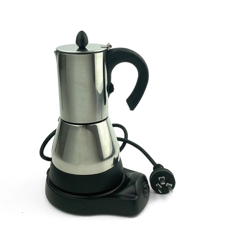 Electric Espresso Moka Coffee Make 6Cups Stainless Steel Italian Classic AU STOCK - Main Image