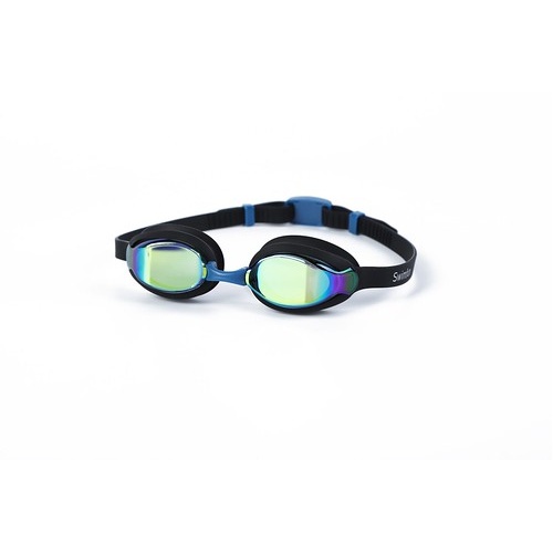 Junior mirrored lens swimming goggles golden colour - Main Image