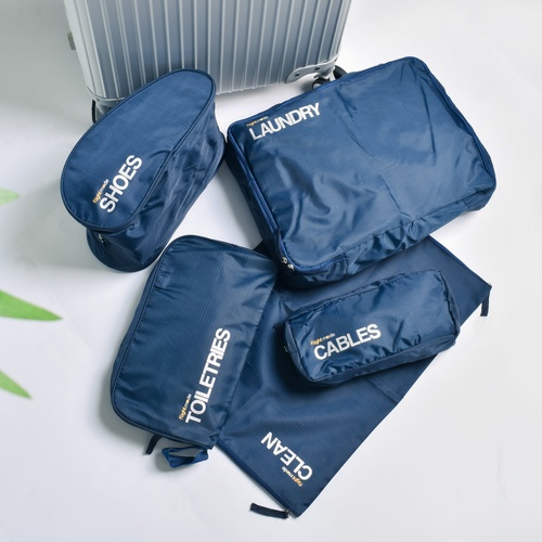 5 Pcs Travel Luggage Zipped Organizer Bag Set - Main Image