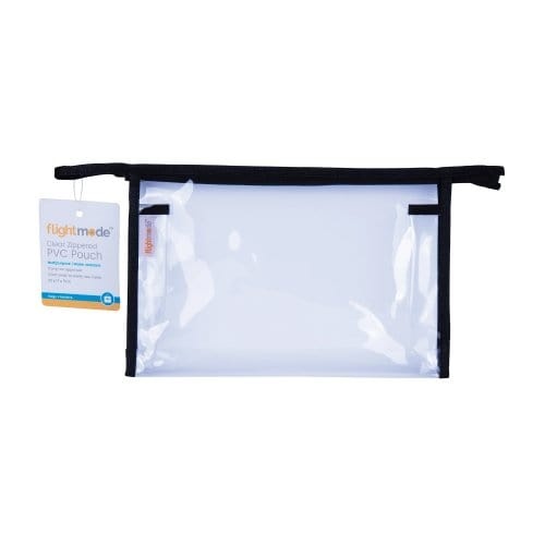 Waterproof PVC Clear Zippered Carry Pouch - Main Image