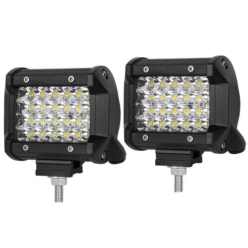 Pair 4 inch Spot LED Work Light Bar Philips Quad Row 4WD 4X4 Car Reverse Driving - Main Image