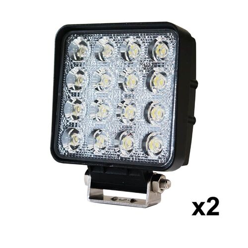 2PCS 48W LED Work Lights FLOOD Lamp Off Road 12V 24V Boat Camping Fishing 80w - Main Image