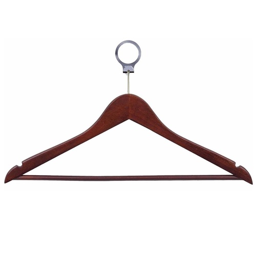 Anti-theft Wooden Cloth Hanger - Brown - Main Image