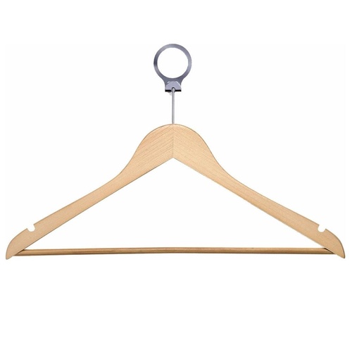 Anti-theft Wooden Cloth Hanger - Natural Wood - Main Image