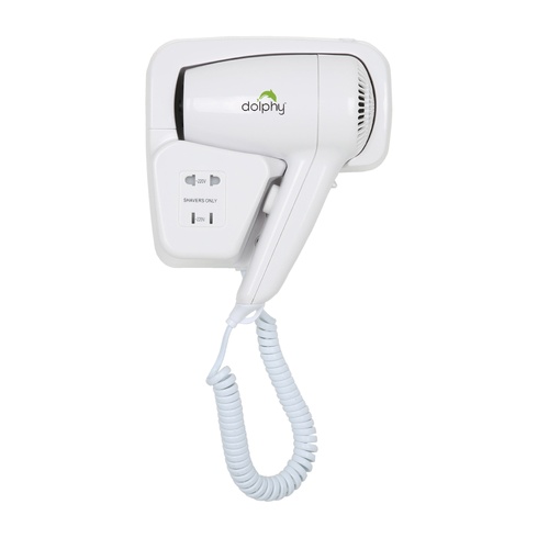 Wall Mount Hair Dryer 1200W - White - Main Image