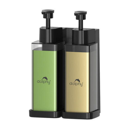 Manual Soap Dispenser 300ml (Pack of 2) - Clear - Main Image