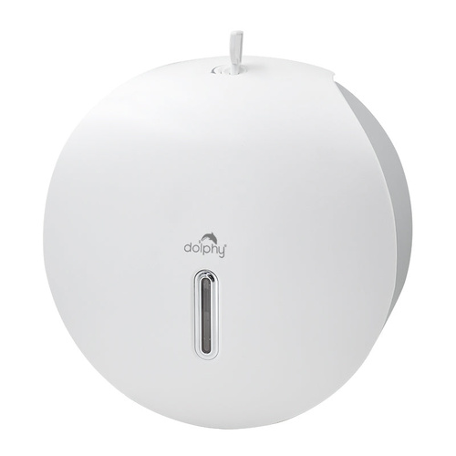 PLAZA Jumbo Toilet Roll Dispenser - White - Main Image