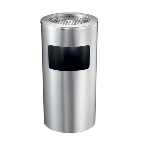 Stainless Steel Lobby Bin With Ashtray 10L - Main Image