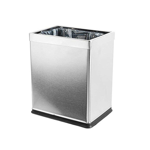 10L Indoor Silver Trash Can - Main Image