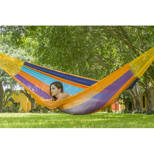 Outdoor undercover cotton Mayan Legacy hammock King size Alegra - Main Image