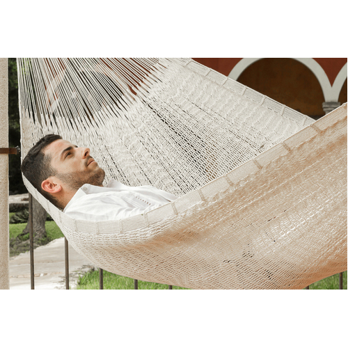 Outdoor undercover cotton Mayan Legacy hammock King size Marble - Main Image
