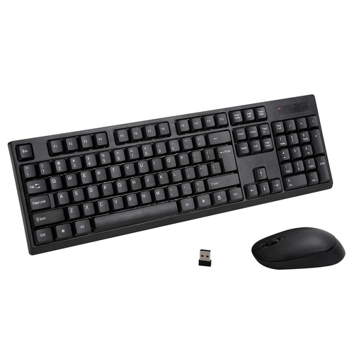 Wireless Keyboard and Mouse Combo Bluetooth Set for PC Laptop Phone Tablet 104 Keys Black - Main Image