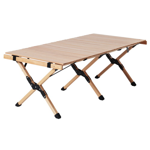 Gardeon Outdoor Furniture Wooden Egg Roll Picnic Table Camping Desk 120CM - Main Image