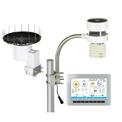 Devanti Weather Station Ultrasonic Anemometer Outdoor WiFi Rain Gauge Solar - Main Image