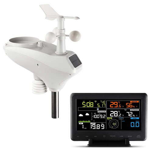 Devanti Wireless WiFi Professional Weather Station Solar Sensor LCD UV Light - Main Image