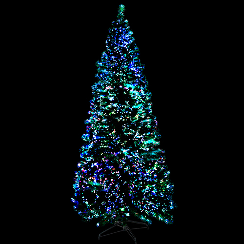 Jingle Jollys 1.8m Christmas Tree Optic Fibre LED Xmas tree 300 Tips - Main Image