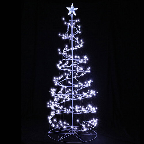 Jingle Jollys Christmas Tree 1.8M 6FT LED Xmas Decoration Cold White Lights - Main Image