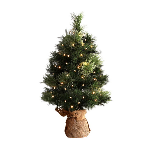 Jingle Jollys Tabletop Christmas Tree 60CM 8 Light Modes Timer Function - Main Image