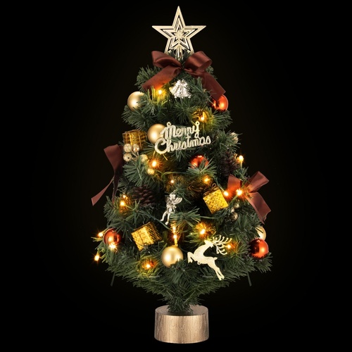 Jingle Jollys Tabletop Christmas Tree 60CM LED Xmas Tree Tree Topper Ornaments - Main Image