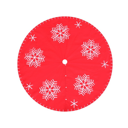 Jingle Jollys Christmas Tree Skirt 90cm Snowflake Ornaments Party Decorations - Main Image