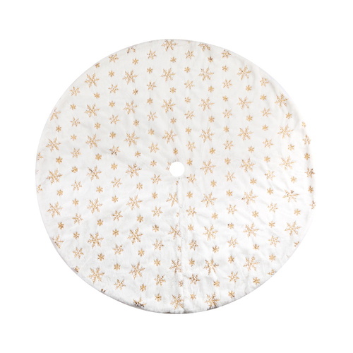 Jingle Jollys Christmas Tree Skirt 120cm Snowflake Ornaments Xmas Decorations - Main Image