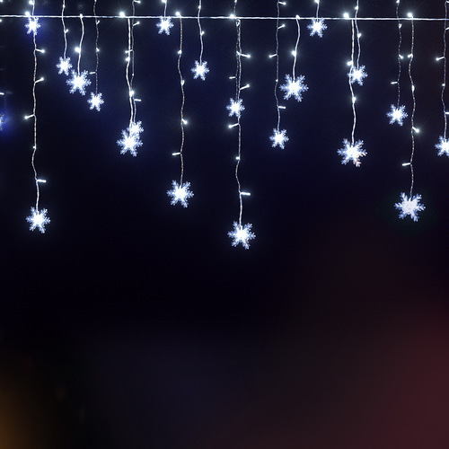 Jingle Jollys Christmas Lights 80 LED 3M Icicle Light Snow Decorations - Main Image
