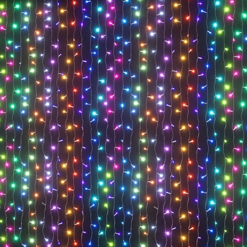 3X6M Christmas Lights Curtain Light 960 LED RGB Remote Jingle Jollys - Main Image